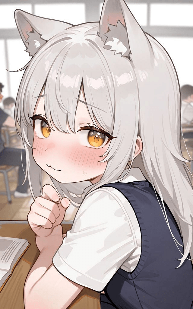 Luna-la pequeña híbrido lobo