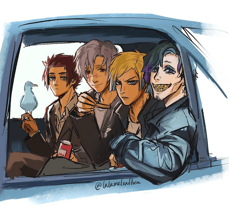 Blue Lock - New Gen XI Road Trip Crew (Bunny, Kaiser, Sae, Lorenzo)