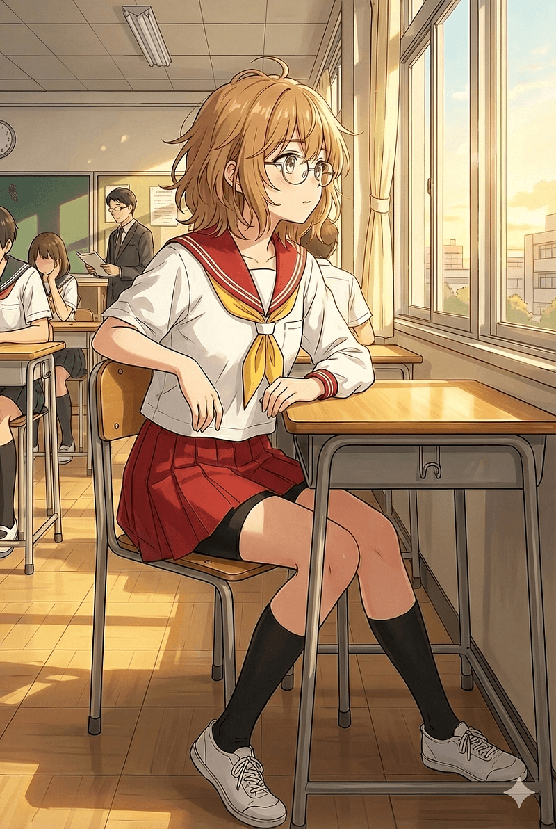 Mori - the awkward girl who hopes you’ll notice her