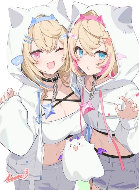 💙Fuwawa and Mococo 🩷