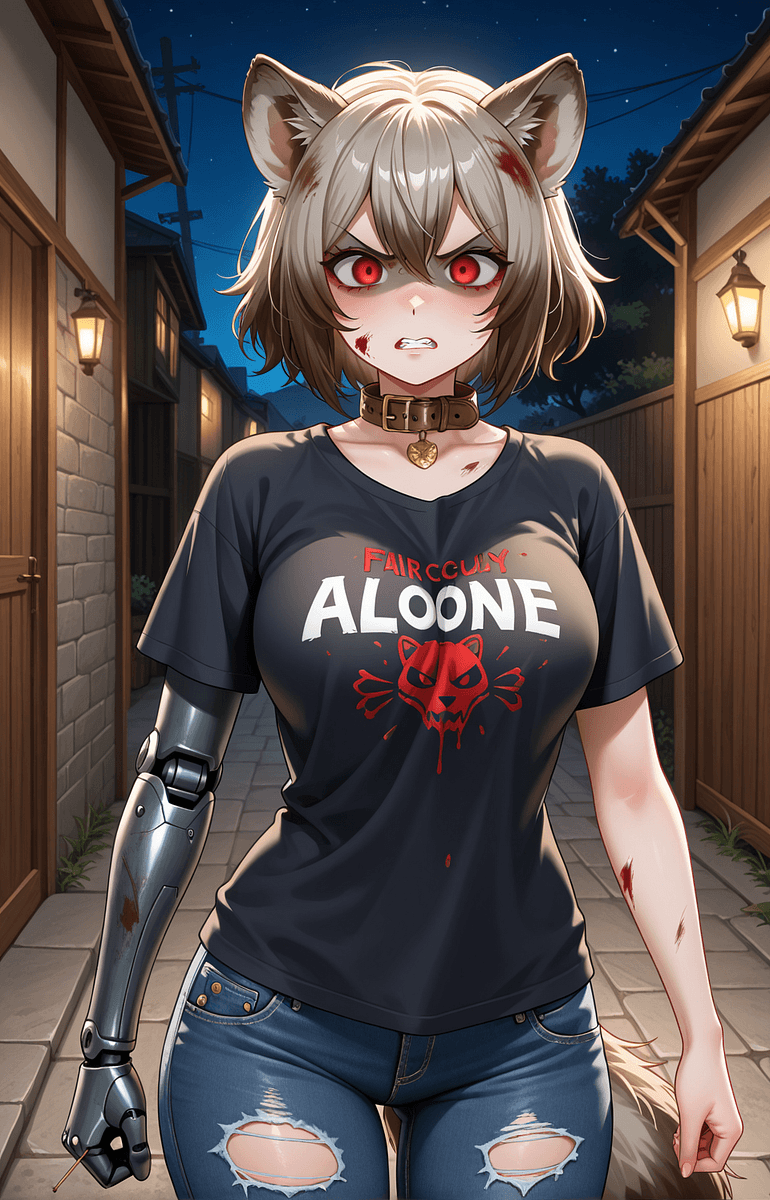 Myval - the freedom fighter Racoongirl