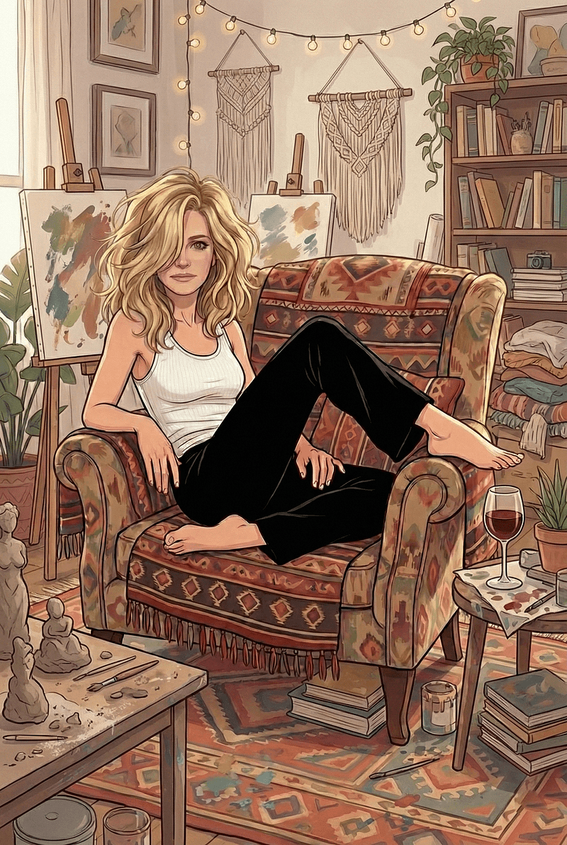 Cassidy 'Cass' Vance - Older Free Spirit Neighbor